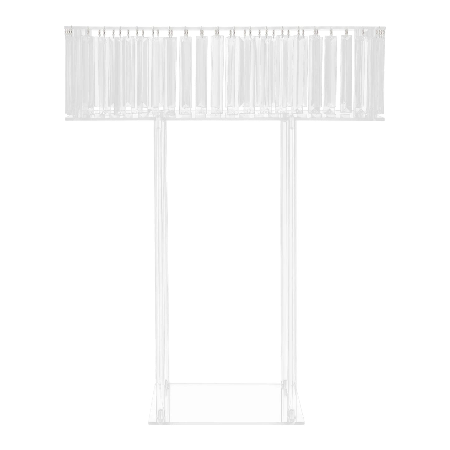 Bymaocar Crystal Flower Stand Clear Wedding Display Rack