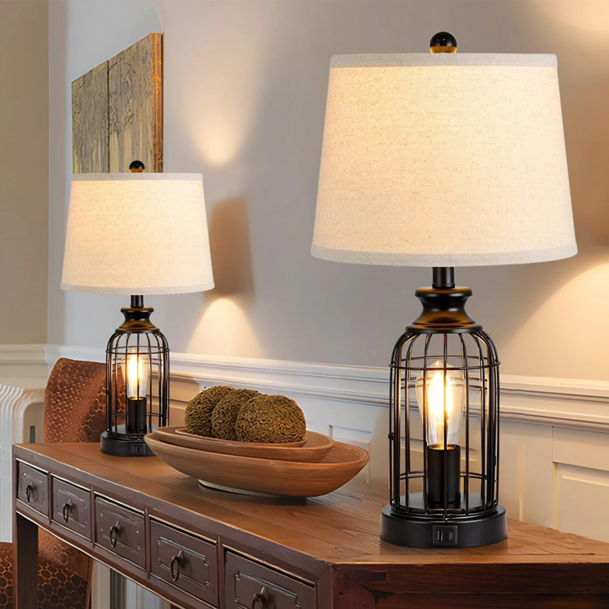 Stanbow Modern Minimalist Double Layer Cloth Table Lamp