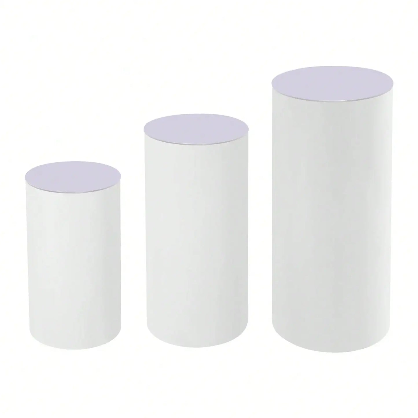 3Pcs Cylinder Pedestal Stands For Wedding Party Decor