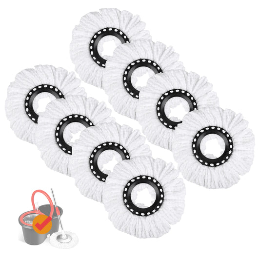 Microfiber Round Spin Mop Replacement Head Refill For Floor Cleaning