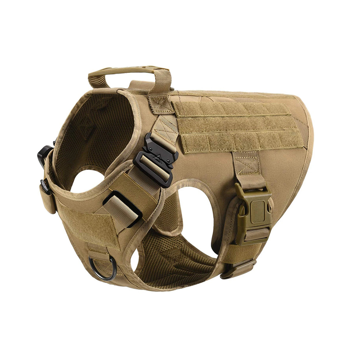 PETRAVEL Tactical Dog Harness with MOLLE Pouches for Training and Walking