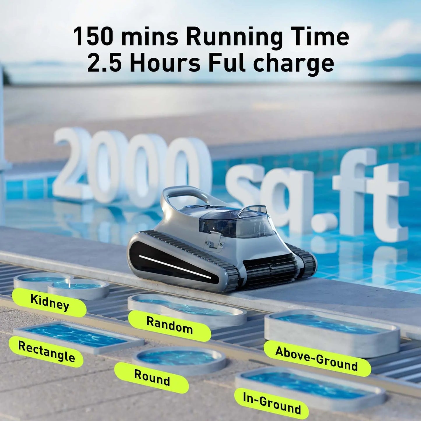 Seauto Crab Pro Cordless Robotic Pool Cleaner Inground Pools