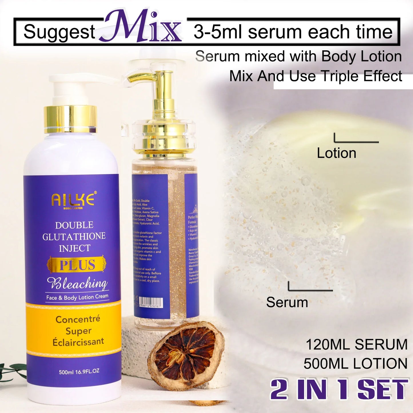 AILKE Brightening Body Milk For Even Skin Tone And Whitening