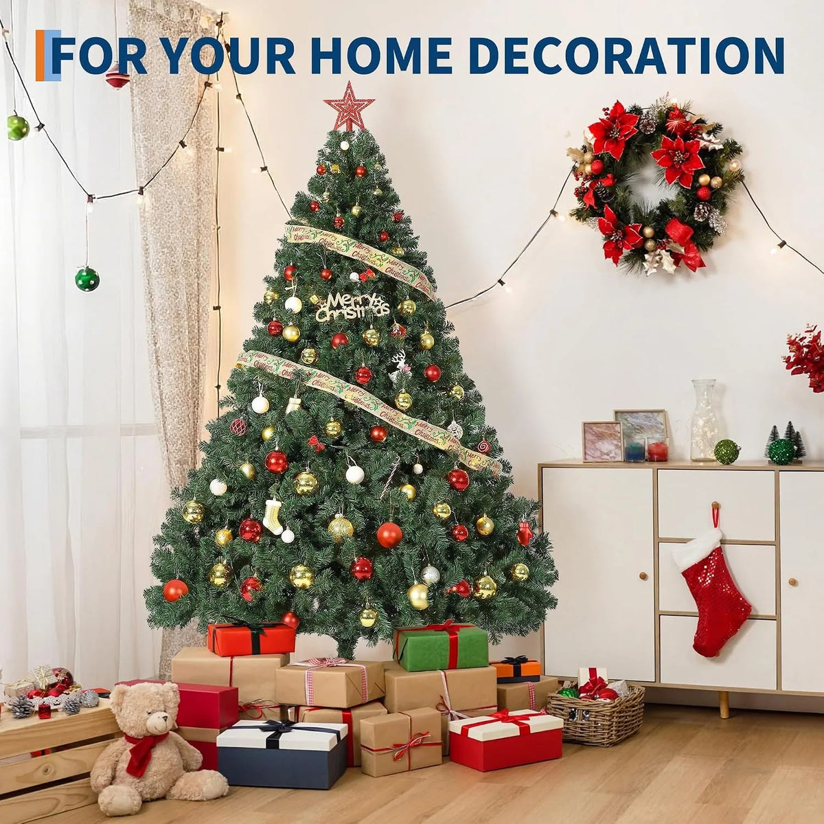 ANIXOL Unlit Artificial Spruce Christmas Tree With Realistic Branches