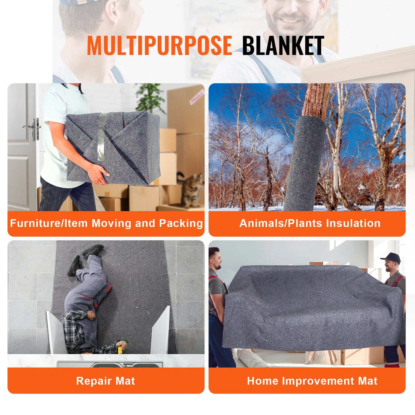 SucceBuy Recycled Cotton Heavy Duty Moving Blankets