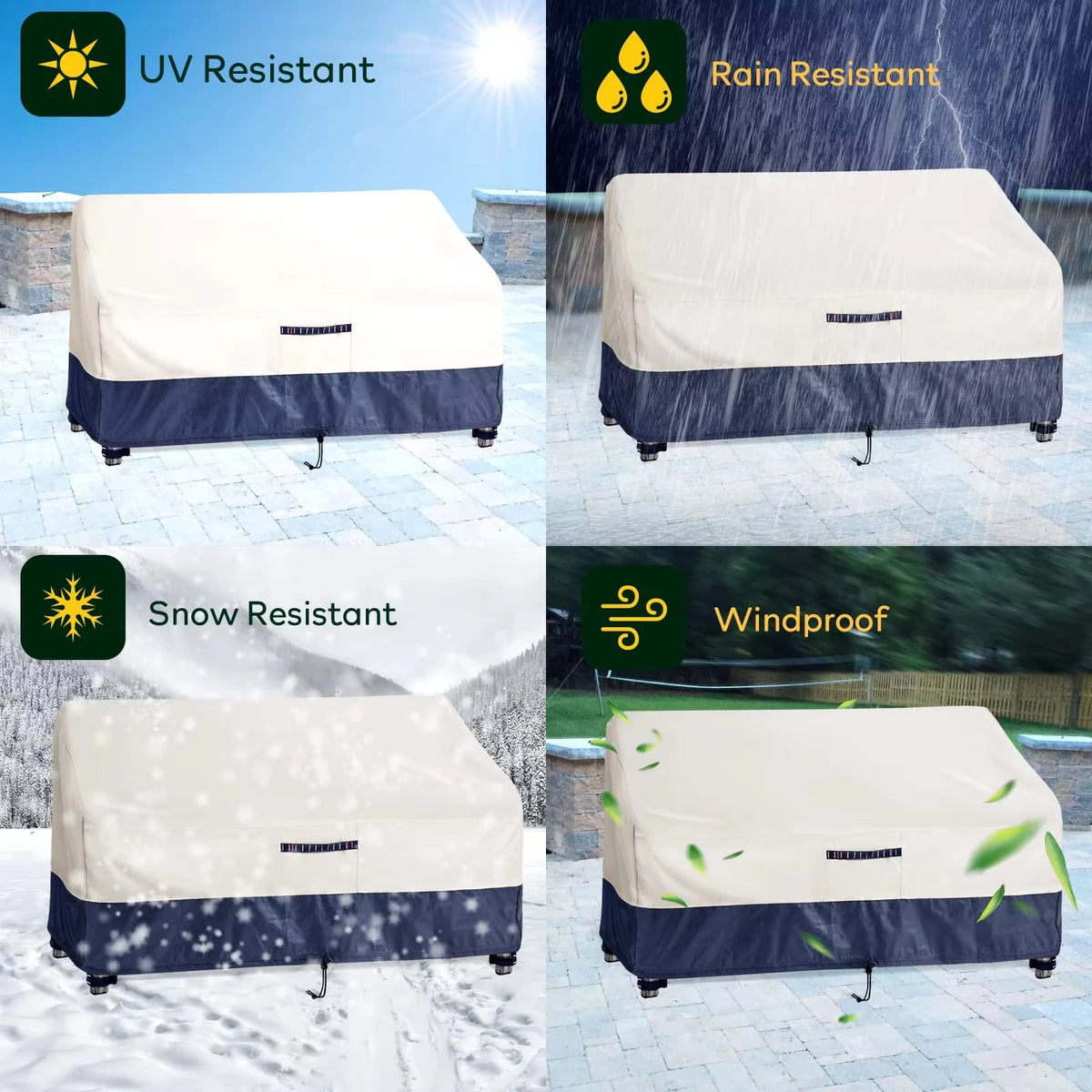 Waterproof Outdoor Patio Sofa Cover For Loveseat And Couch Protection