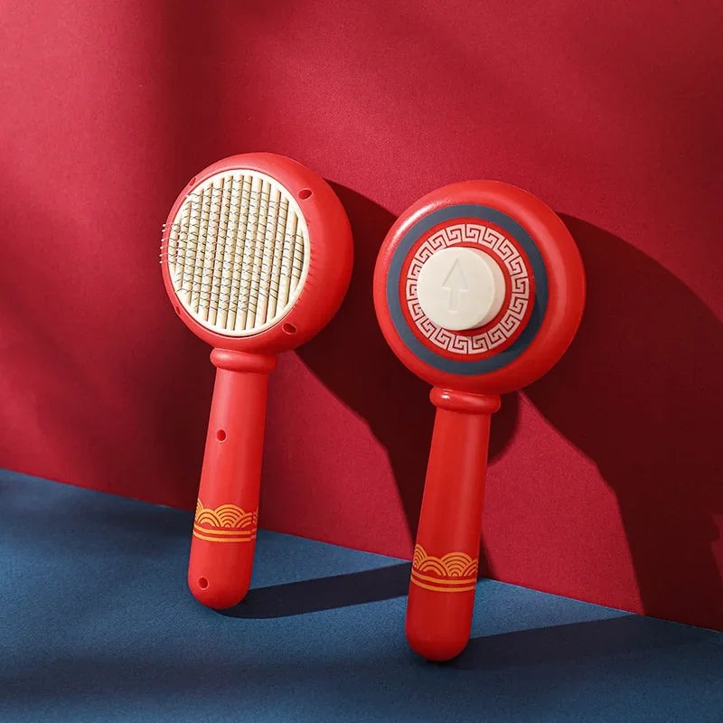 Self Cleaning Grooming Brush For Long Haired Dogs And Cats