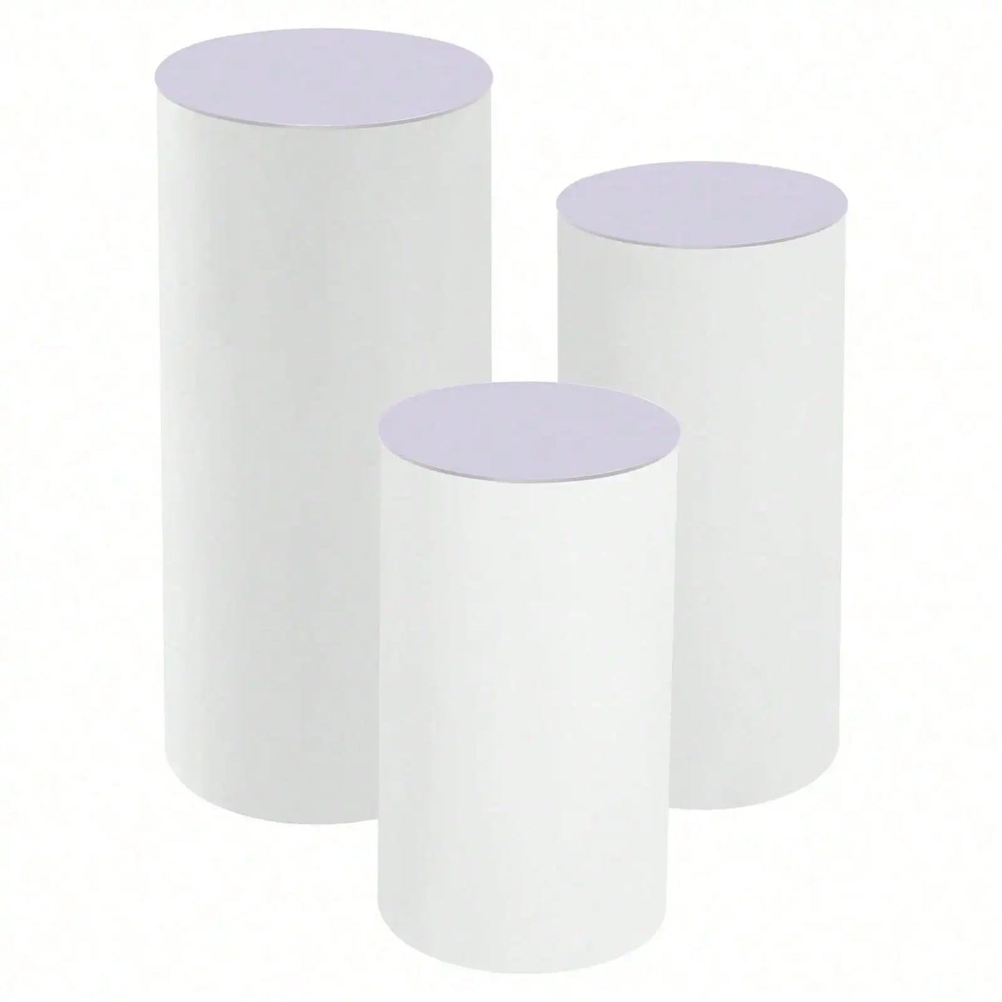 3Pcs Cylinder Pedestal Stands For Wedding Party Decor