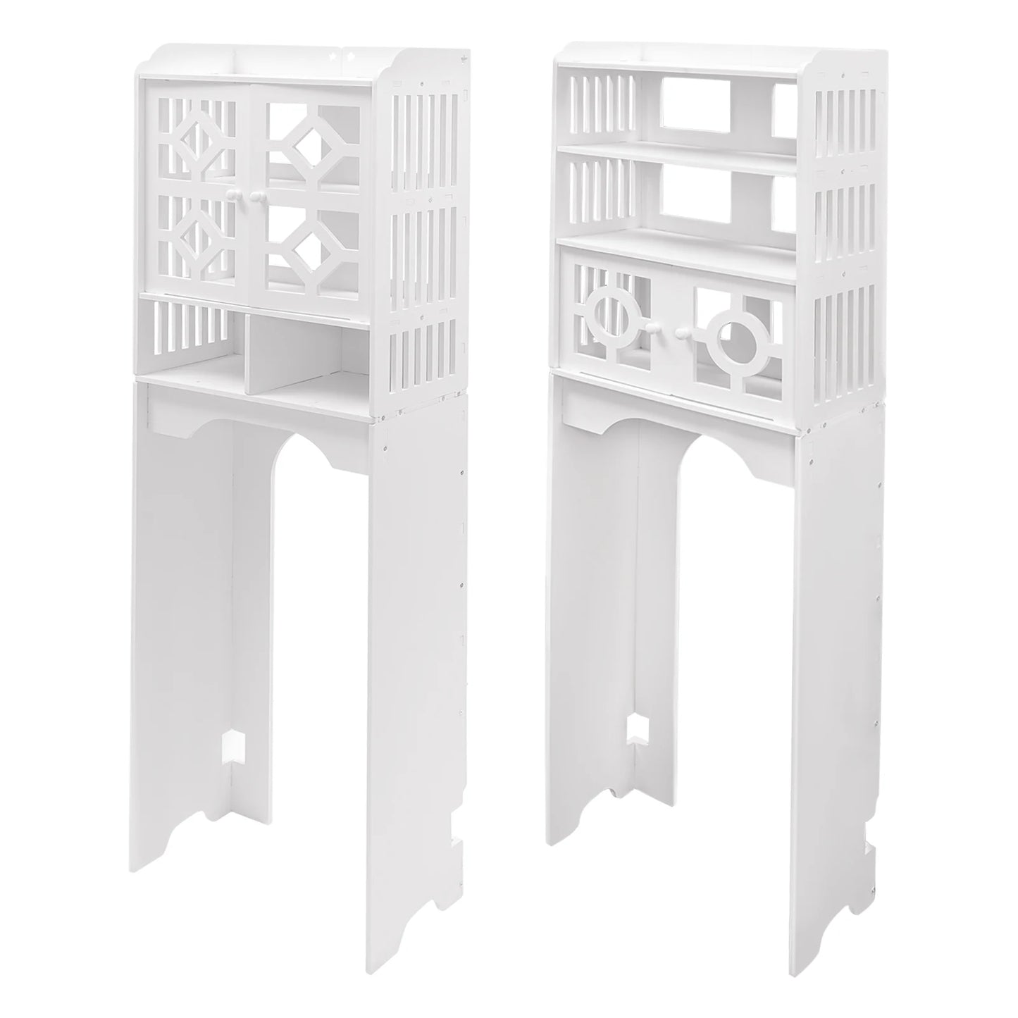 Bathroom Floor Cabinet 4 Tier Over Toilet Storage Organizer