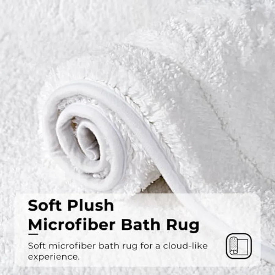 Non Slip Washable Microfiber Bath Mats for Bathroom and Shower