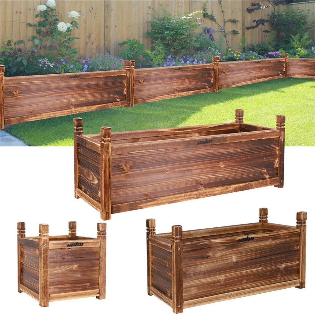Wooden Raised Garden Bed Planter For Indoor And Outdoor Use