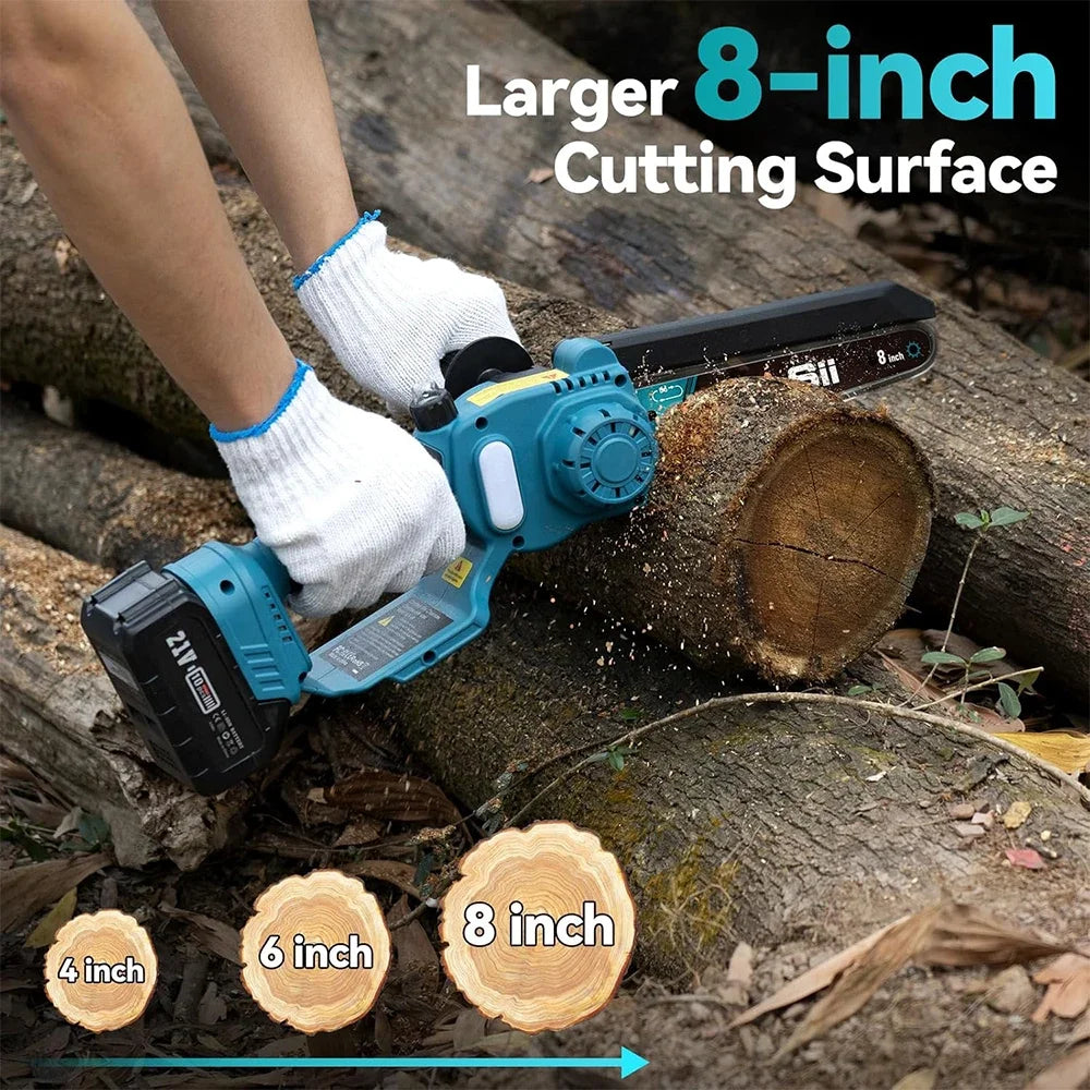 Seesii 2-In-1 Cordless Pole Saw And Mini Chainsaw Extension Pole