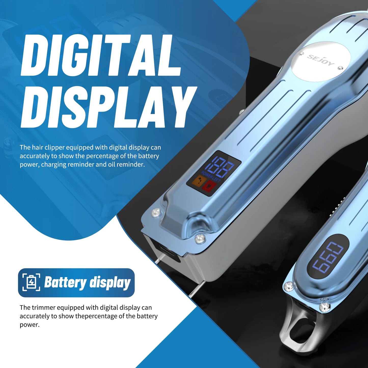 Sejoy Rechargeable Hair Clipper Set Professional Cordless Barber Kit