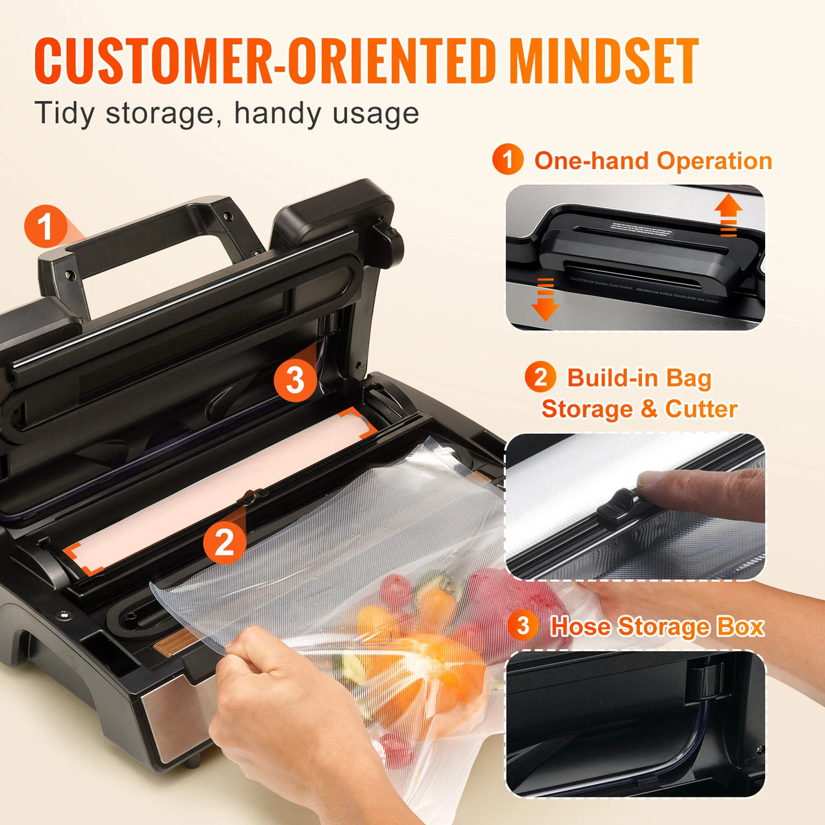 SucceBuy Electric Food Vacuum Sealer for Fresh Kitchen Packaging