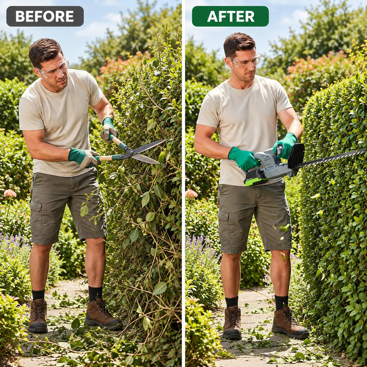 ANIXOL Cordless Hedge Trimmer With Battery And Charger