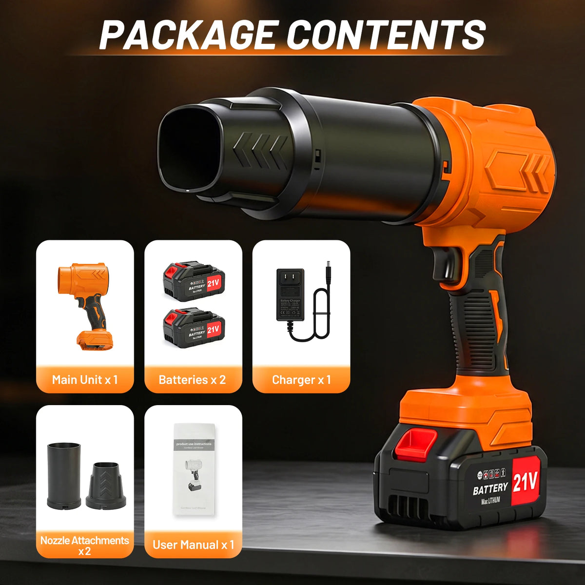 Cordless Variable Speed Leaf Blower With Dual Battery Pack