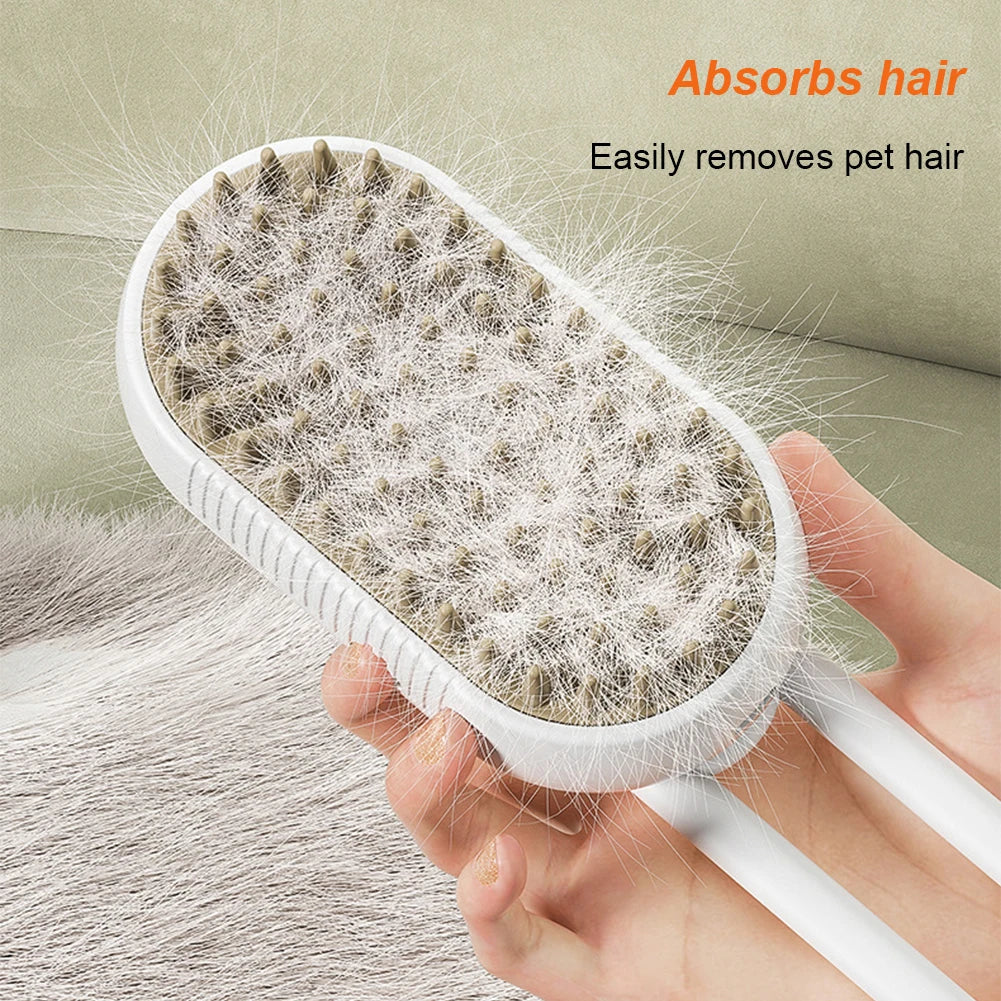 3-In-1 USB Rechargeable Pet Grooming Brush With Water Spray