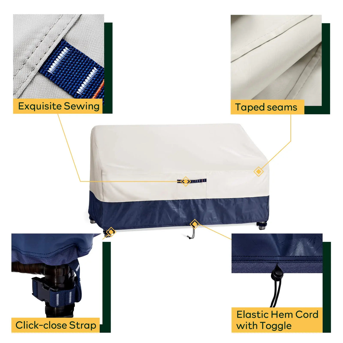 Waterproof Outdoor Patio Sofa Cover For Loveseat And Couch Protection