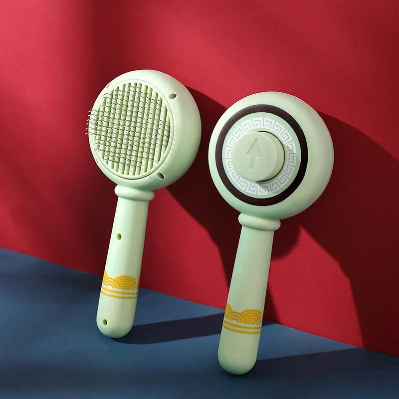 Self Cleaning Grooming Brush For Long Haired Dogs And Cats