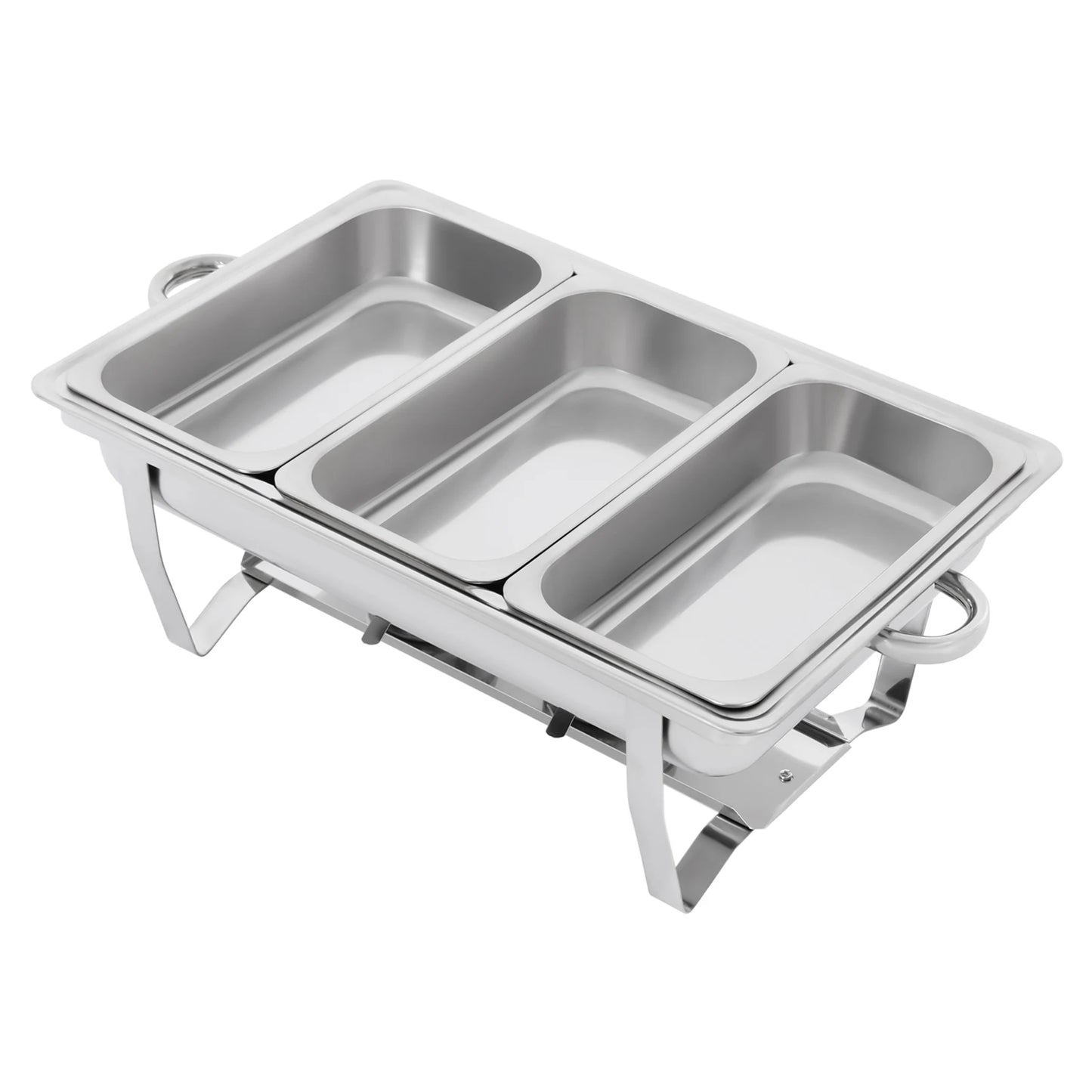 Bymaocar Stainless Steel Chafing Dish Buffet Set 3 Grid