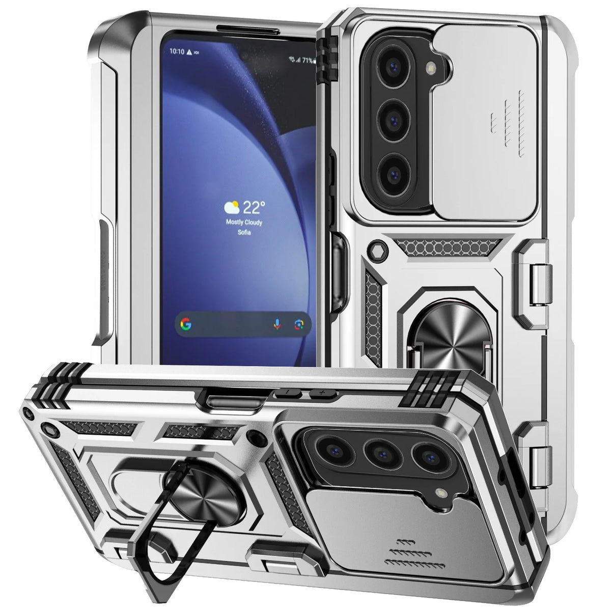 WeFor Samsung Galaxy Z Fold Case With Slide Lens Ring