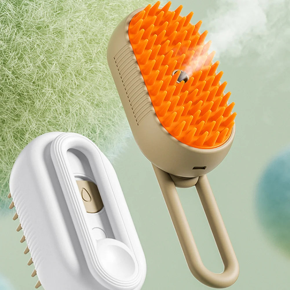 3-In-1 USB Rechargeable Pet Grooming Brush With Water Spray