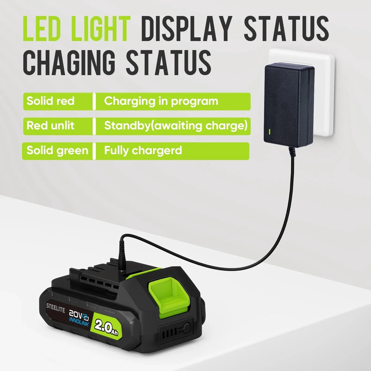 Deli 21V Cordless Leaf Blower With Two Batteries And Charger