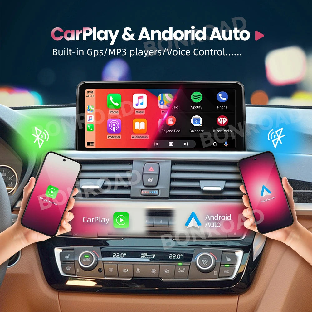 BONROAD Wireless CarPlay Android Auto Car Stereo BMW X5 X6
