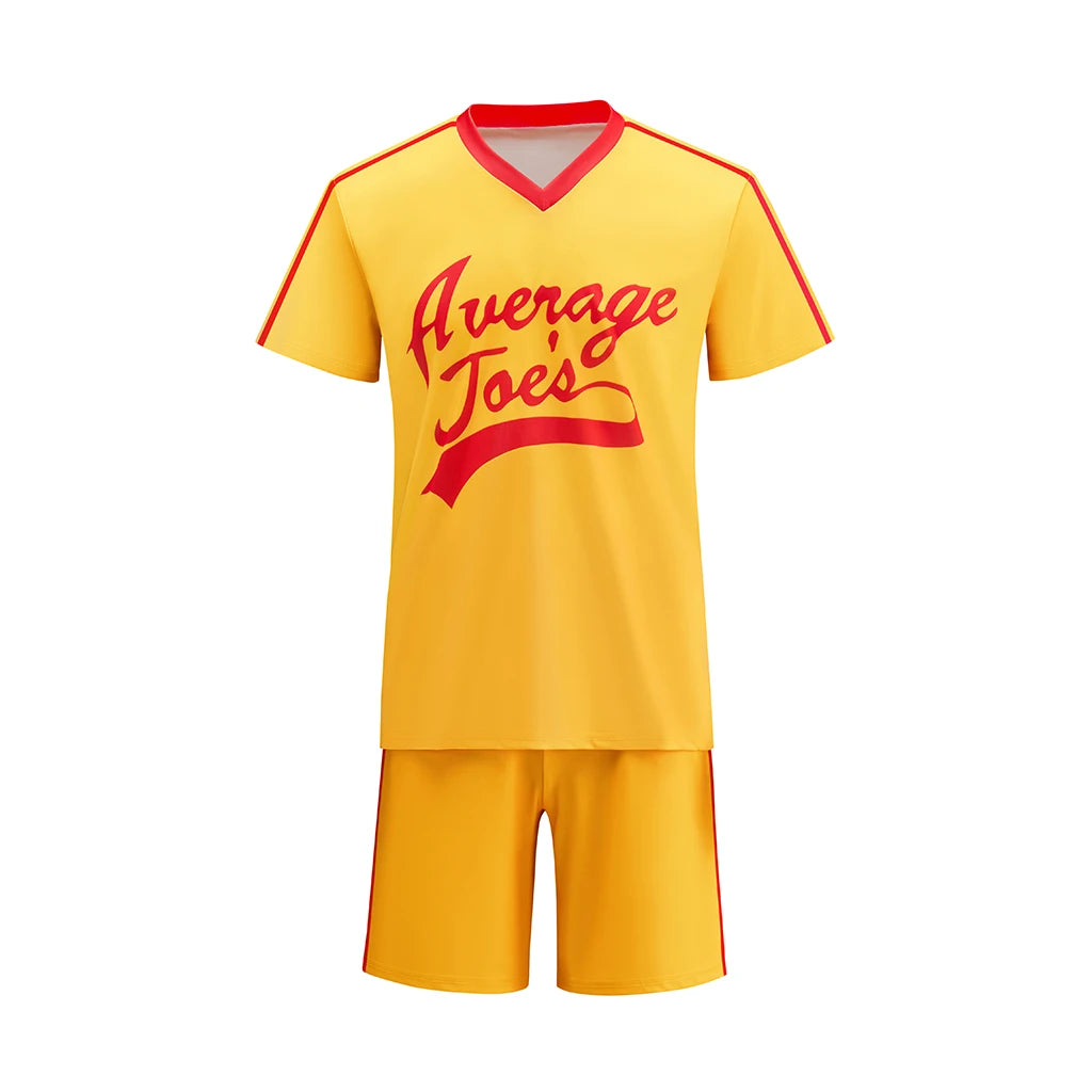 Dodgeball Average Joe Costume Jersey Set Cosplay Halloween Outfit