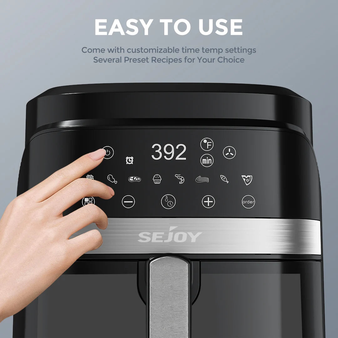 SEJOY 8-In-1 Air Fryer Oilless Cooker For Roast Bake Dehydrate Keep Warm