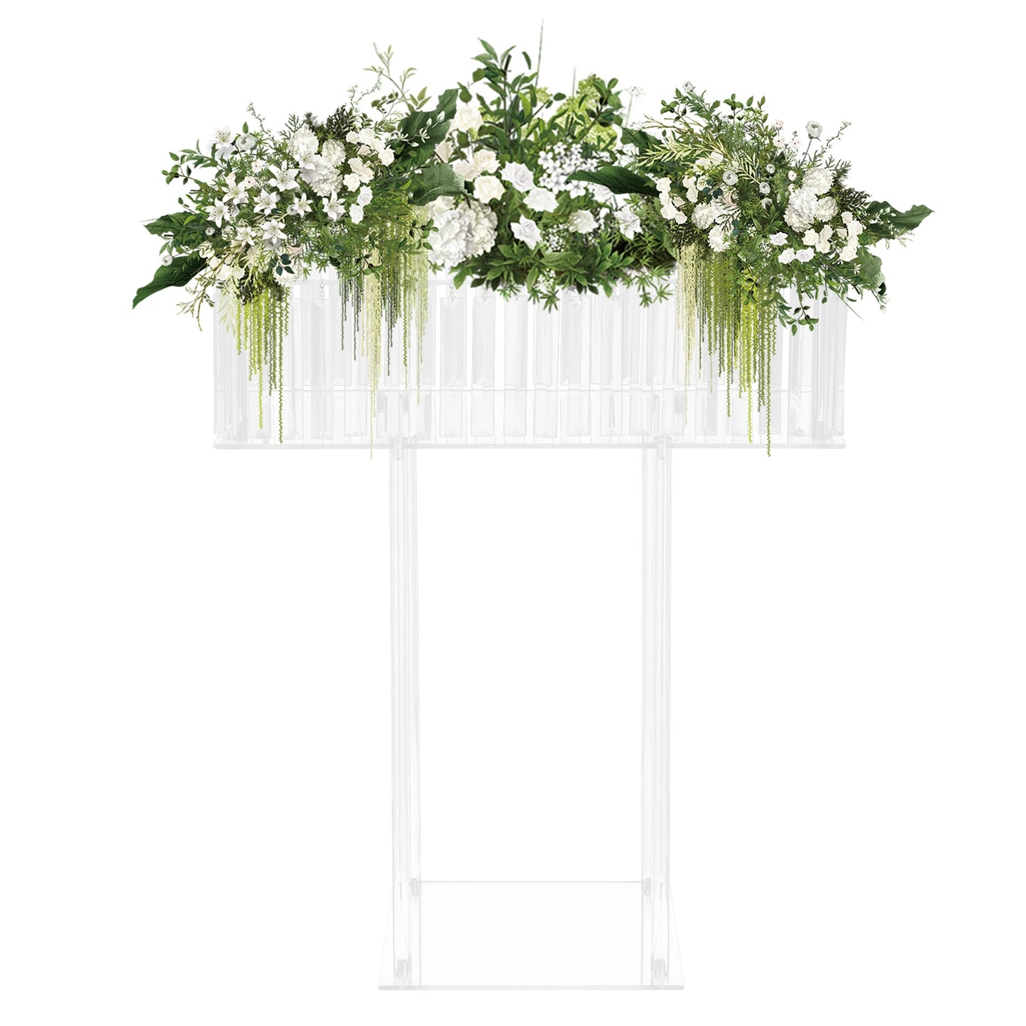 Bymaocar Crystal Flower Stand Clear Wedding Display Rack