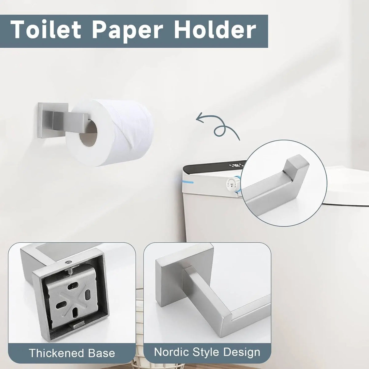 10 Piece Wall Mounted Stainless Steel Bathroom Accessory Set