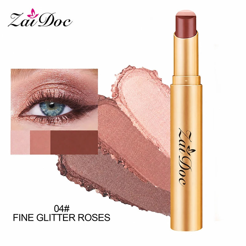 ZaiDoc Three In One Glitter Shimmer Cream Eyeshadow Stick