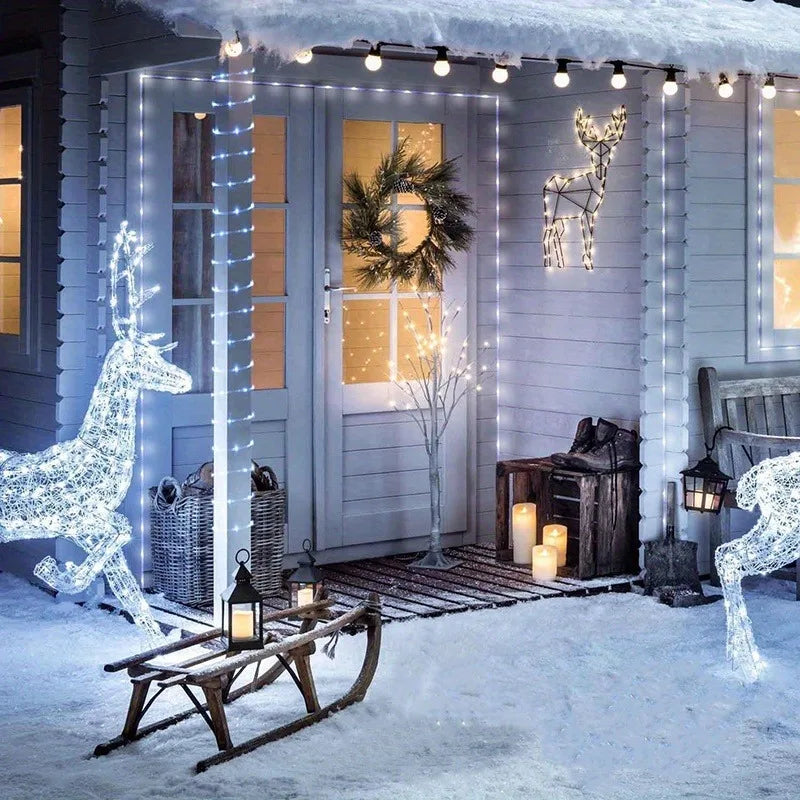 Solar Outdoor String Lights For Garden Parties And Holidays