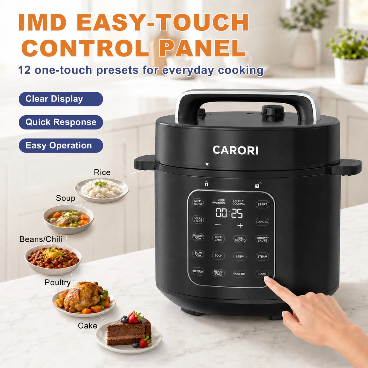Carori Electric Pressure Cooker With Dual Pots And Preset Programs