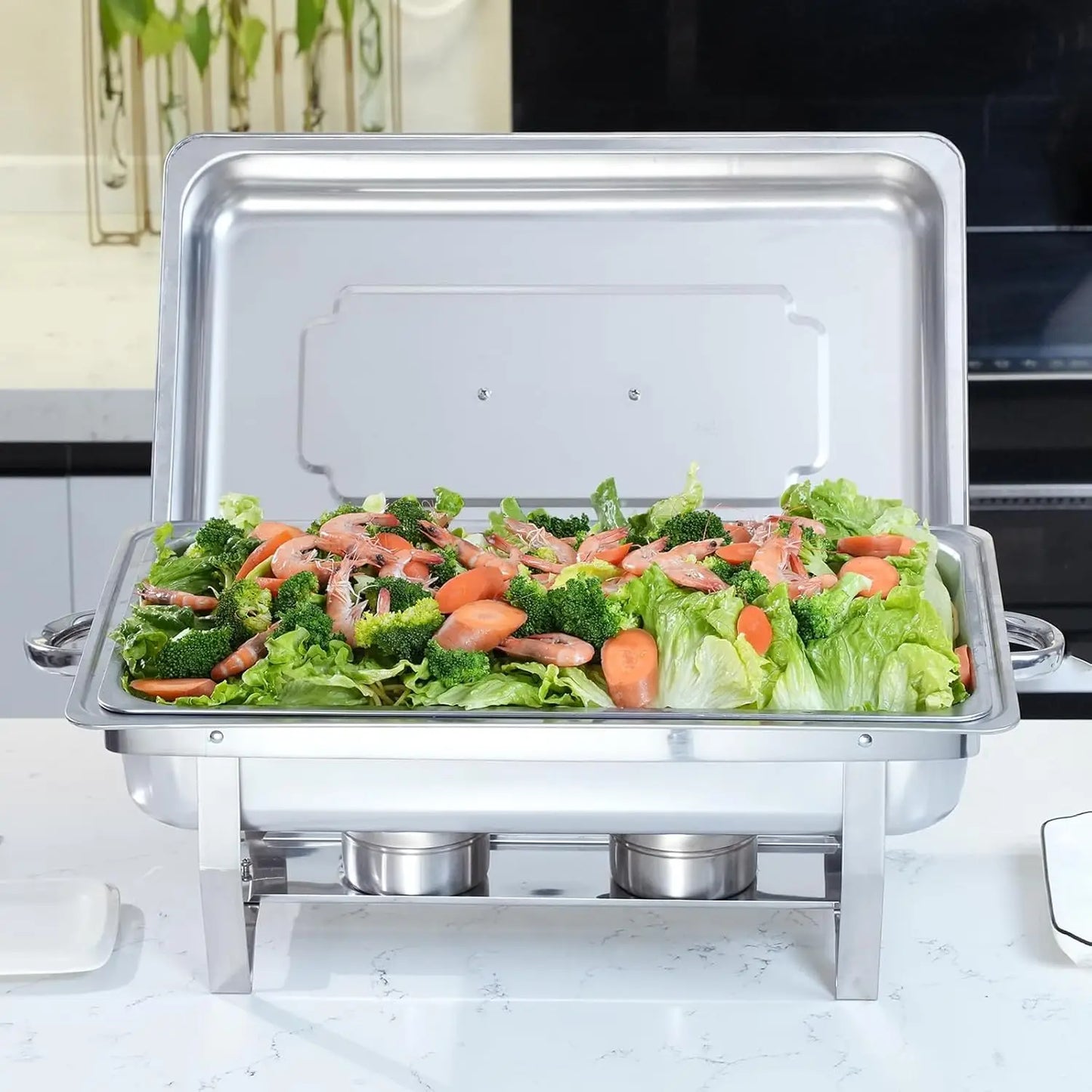 Stainless Steel Chafing Dish Buffet Set With Fuel Holder