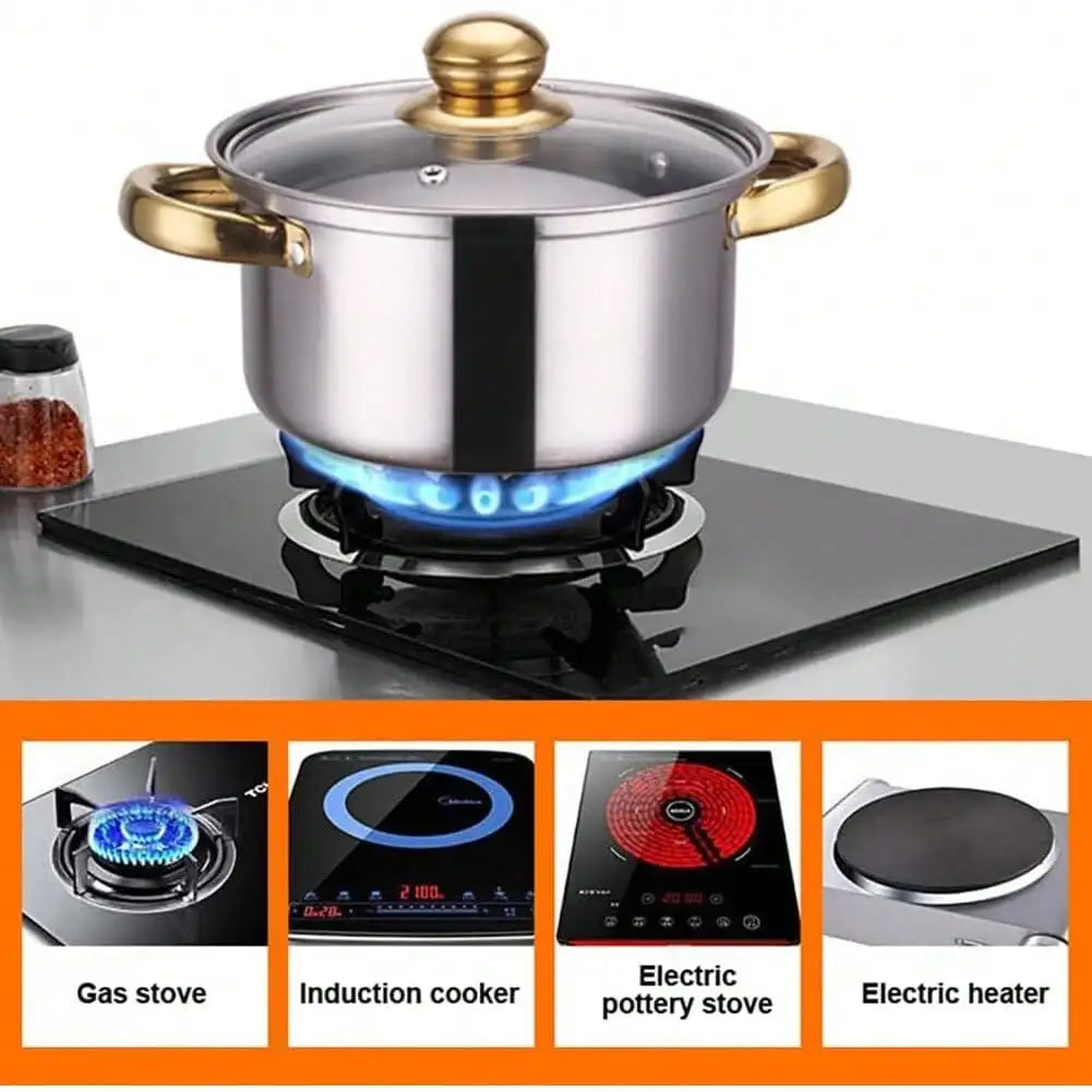 Stainless Steel Nonstick Cookware Set For Induction And Gas Stoves