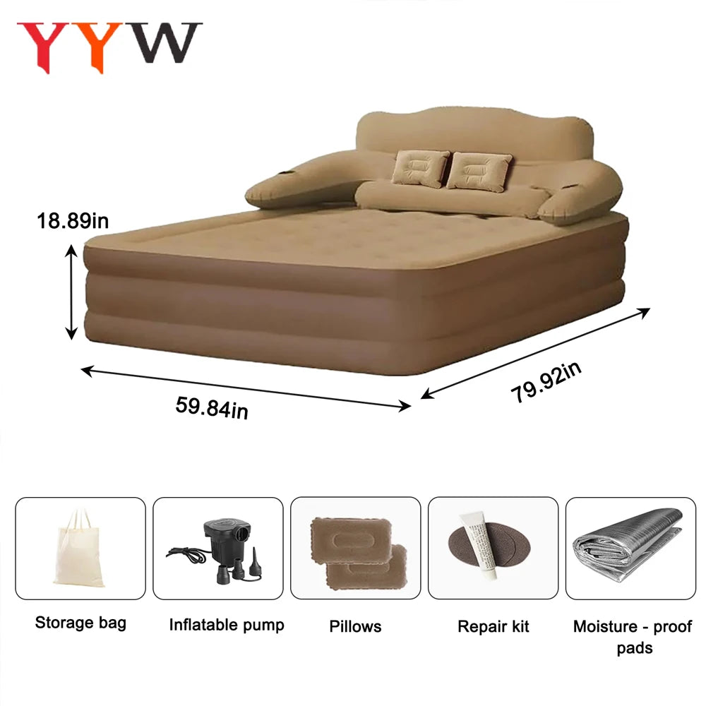 Folding Inflatable Air Mattress For Outdoor And Indoor Use
