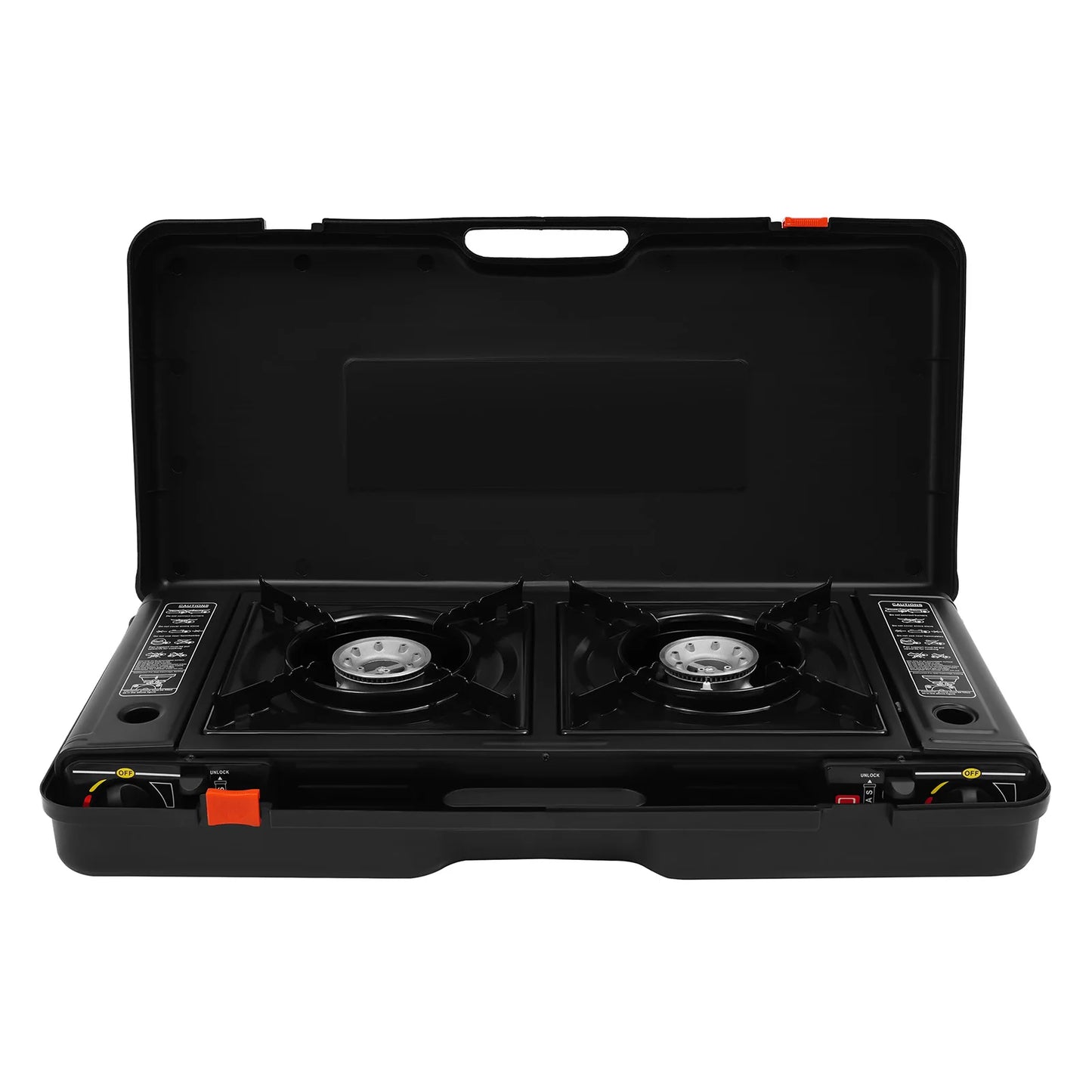 Portable 2500W Camping Stove With Two Burners And Baking Tray