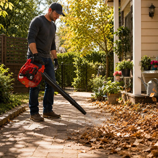 Lightweight Gas Powered Leaf Blower Handheld For Yard Cleanup Tasks