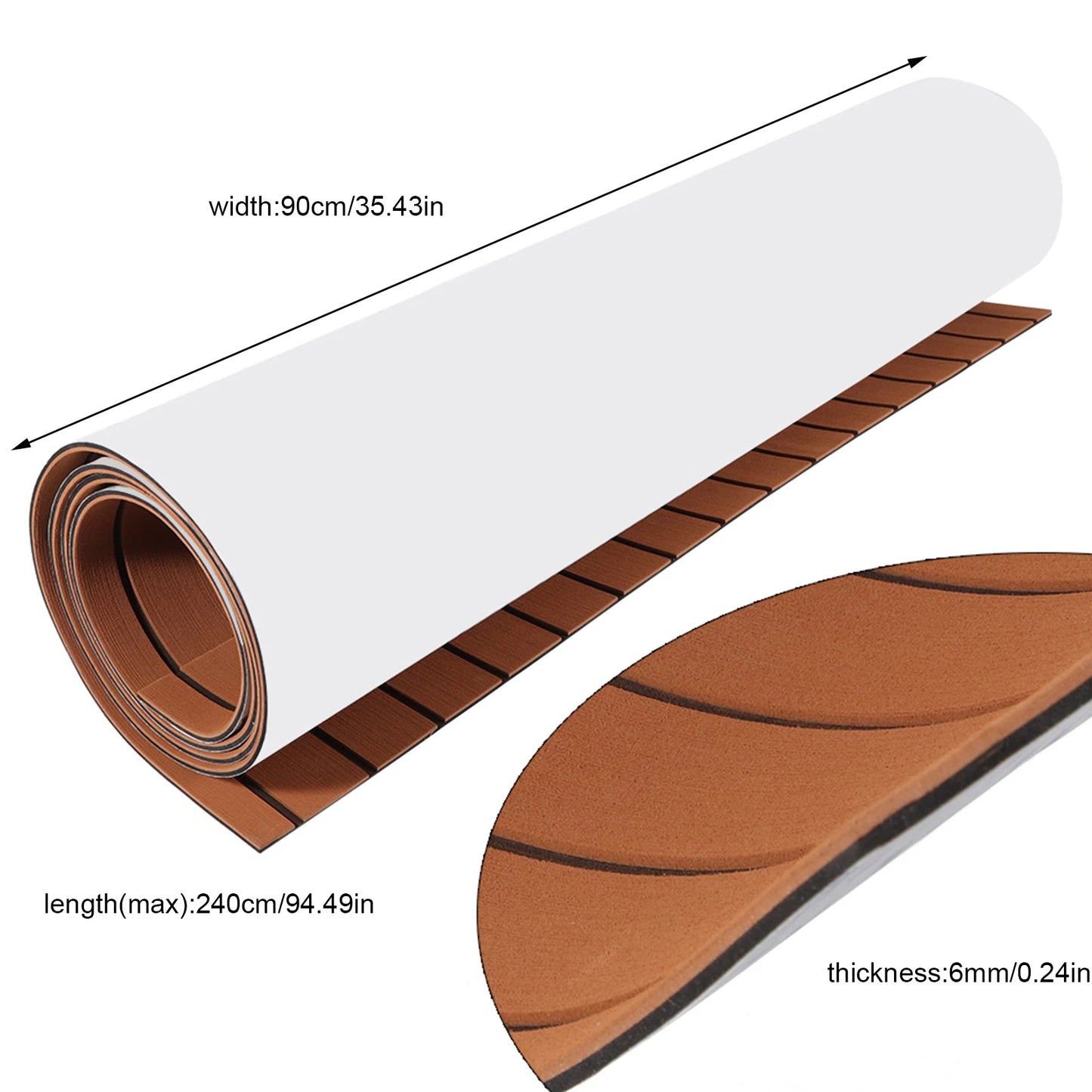 Self Adhesive Eva Teak Decking Non Slip Marine Flooring Mat