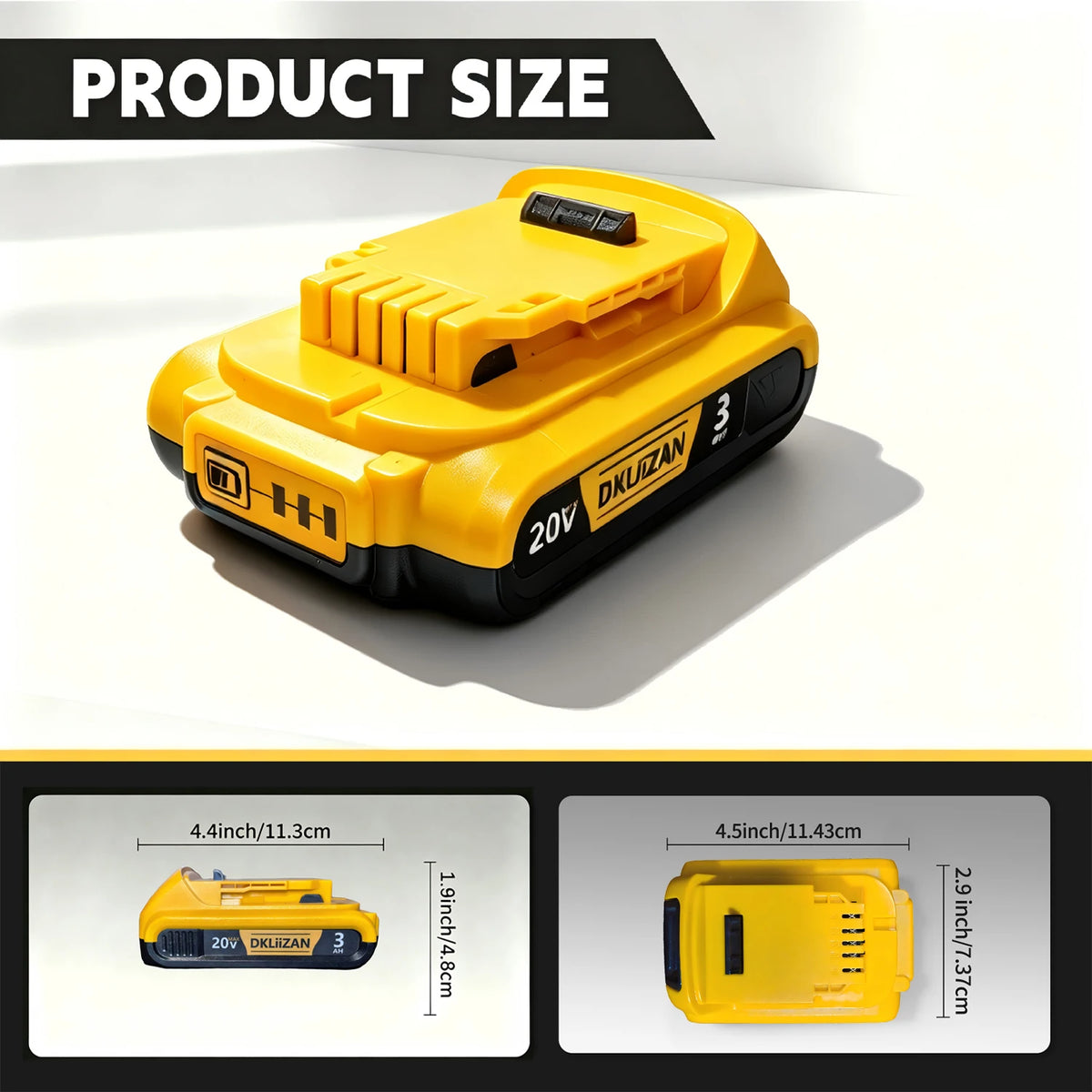 Rechargeable 20V Battery Pack Compatible With Dewalt Power Tools