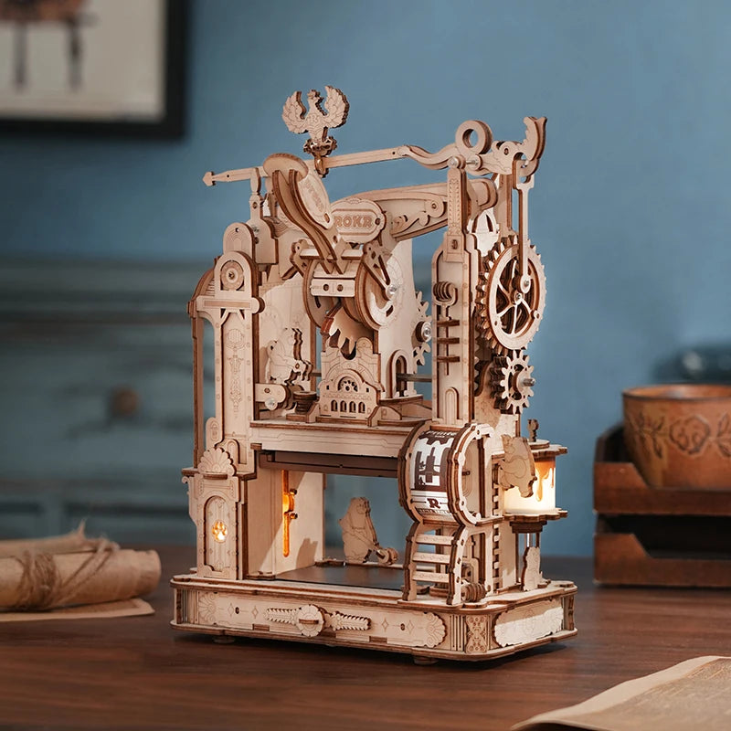 Robotime Rokr Printing Press 3D LED Puzzle Kit LK602