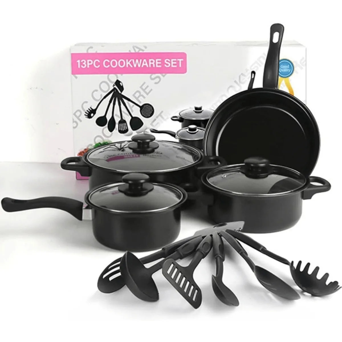COBASPORT Nonstick Pots And Pans Set For Induction Cooking