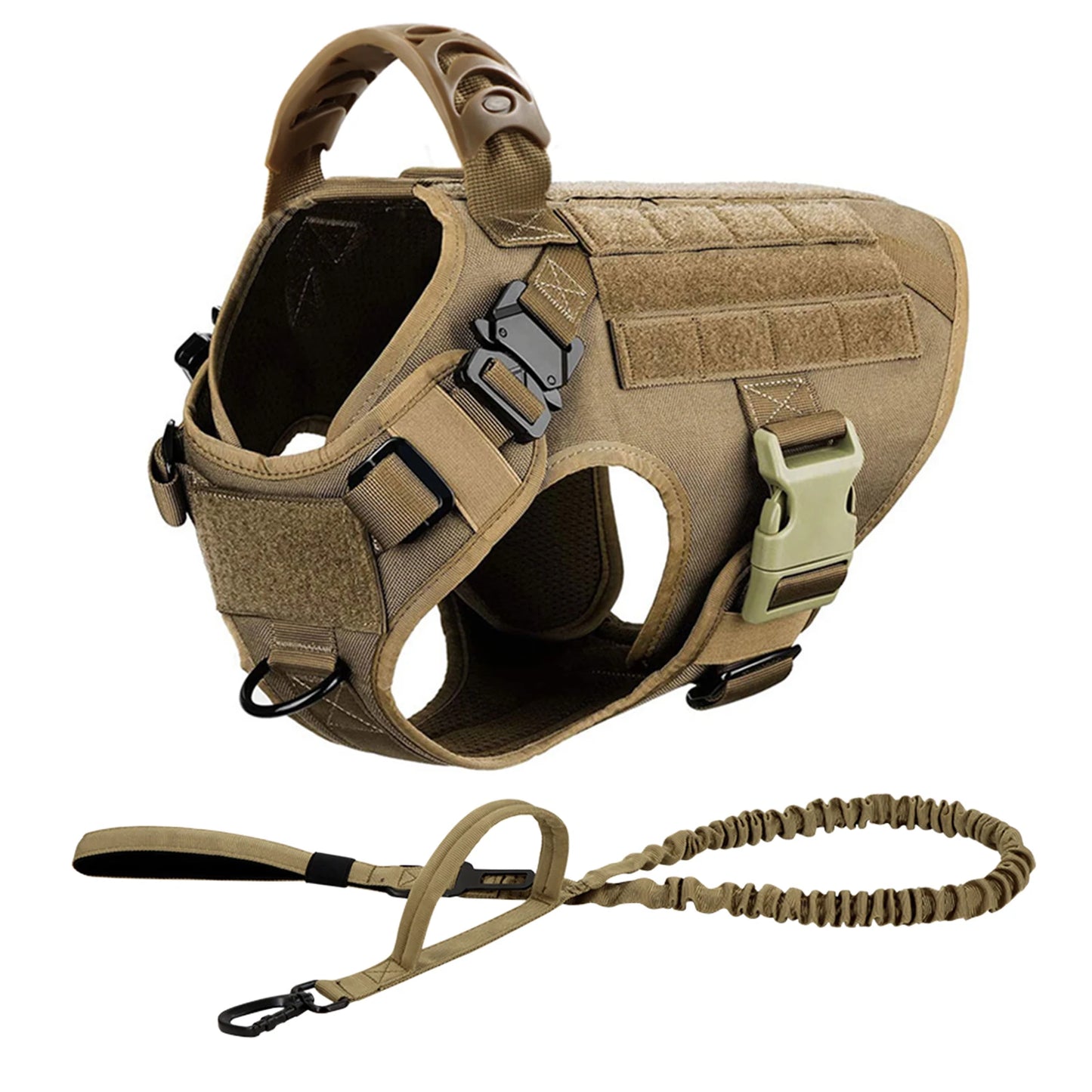 Durable Tactical Dog Harness And Leash Set No Pull For Large Dogs