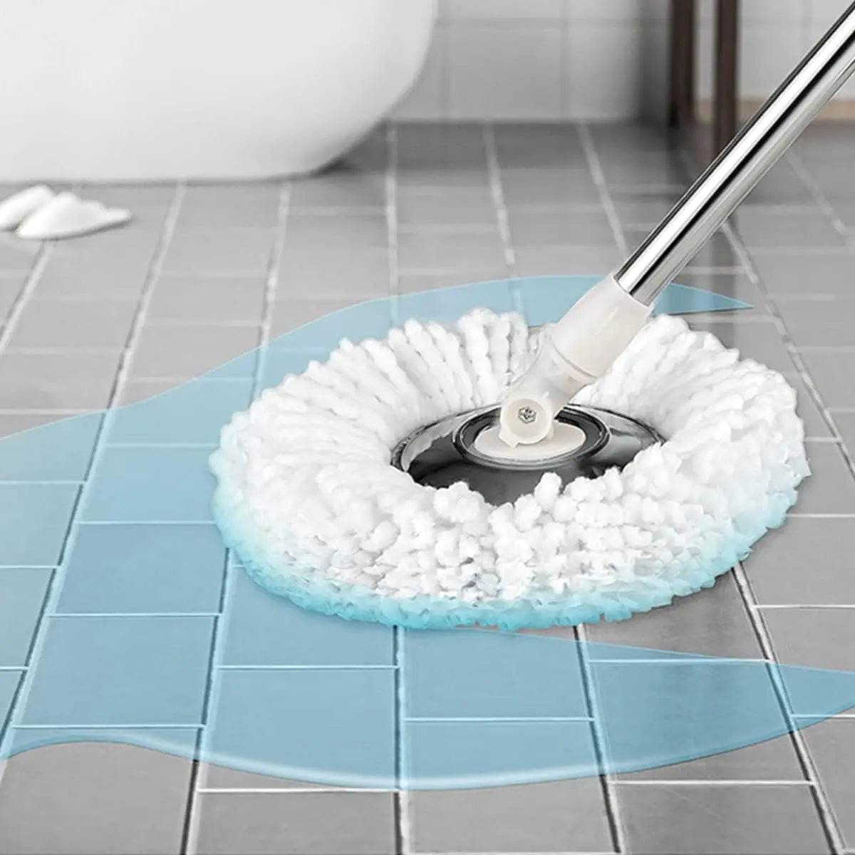Microfiber Round Spin Mop Replacement Head Refill For Floor Cleaning