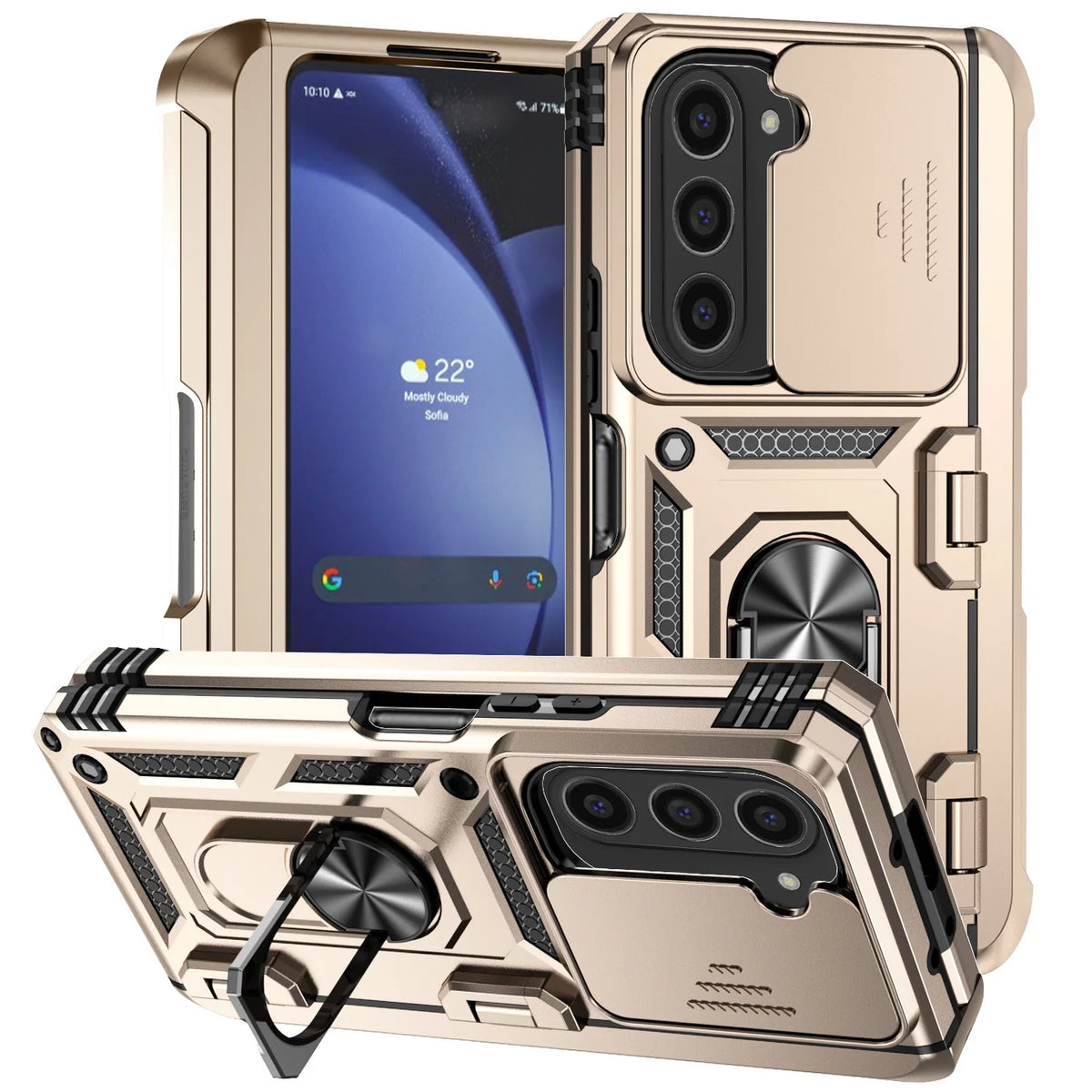 WeFor Samsung Galaxy Z Fold Case With Slide Lens Ring