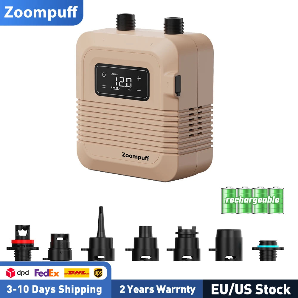 Zoompuff D27PRO Electric SUP Air Pump With Rechargeable Battery