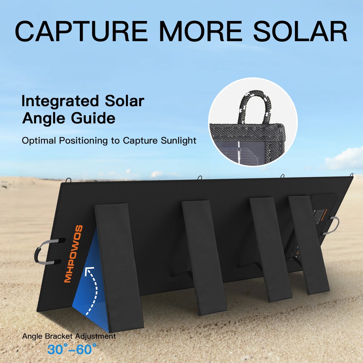MHPOWOS Portable Solar Panel 400W For Power Stations And RVs