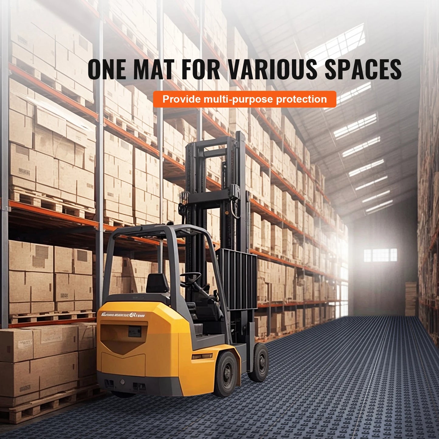 Interlocking Garage Floor Tiles Pack Non Slip Double Sided Texture